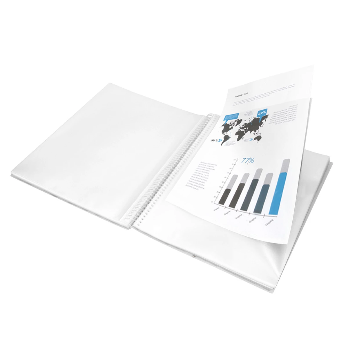 Galery – Capa catalogo liderpapel com espiral 20 bolsas polipropileno din a5 transparente0