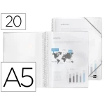Thumbnail-Capa catalogo liderpapel com espiral 20 bolsas polipropileno din a5 transparente