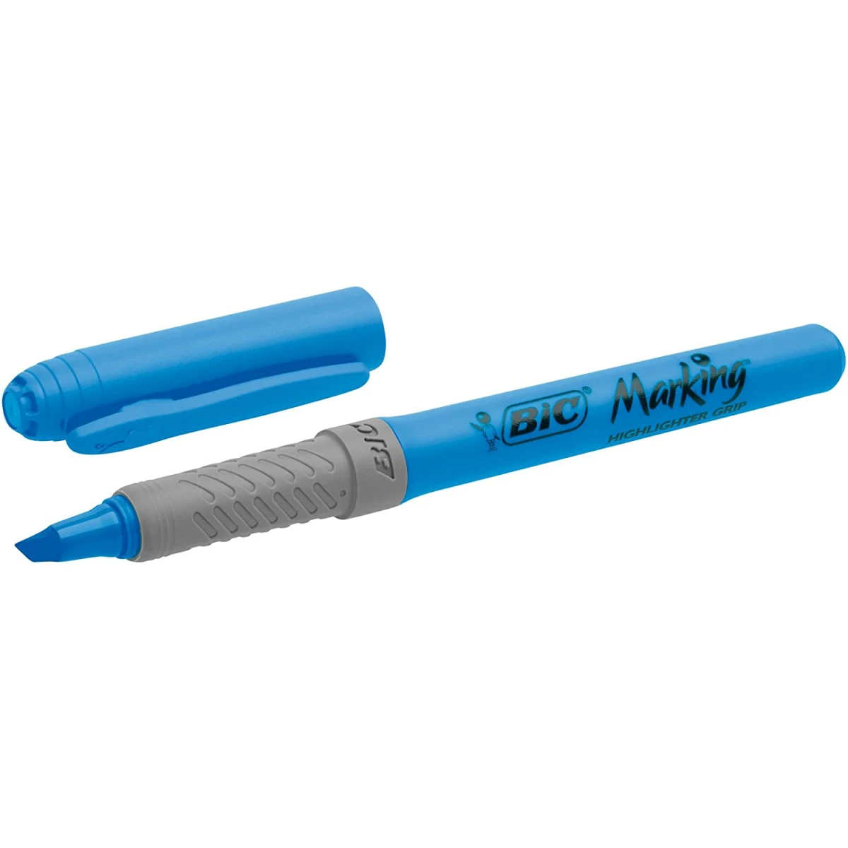 Thumbnail-Marcador Fluorescente Bic Highlighter Grip – Tinta Base D’água – Ponta Biselada – Traço entre 1,60 e 3,30 mm – Cor Azul