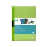 Galery – Bolsa dossier liderpapel com clip lateral din a4 verde translucido 60 folhas0