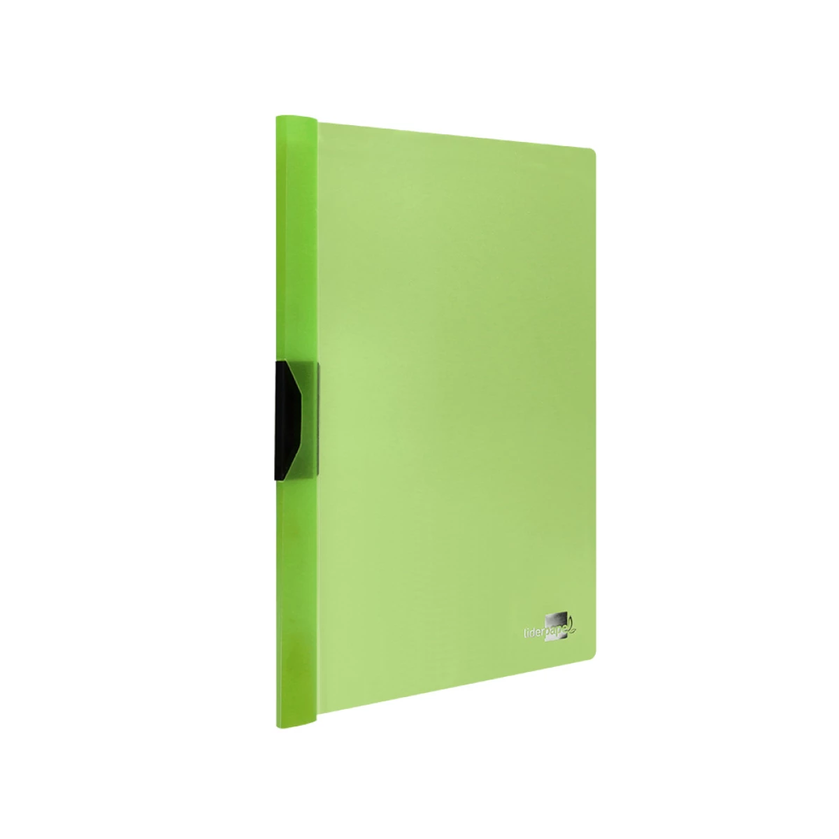 Galery – Bolsa dossier liderpapel com clip lateral din a4 verde translucido 60 folhas0