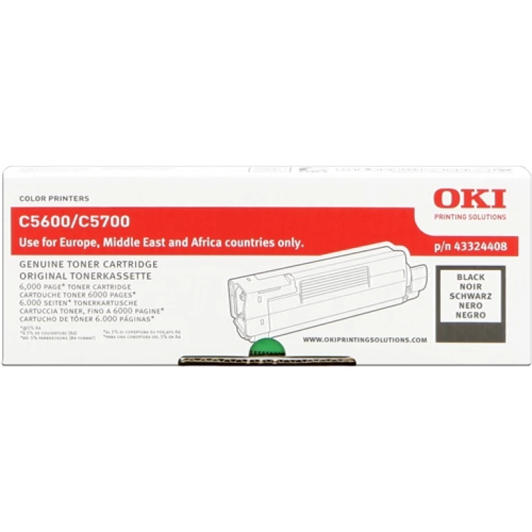 Thumbnail-Cartucho de toner original preto OKI C5600/C5700 – 43324408