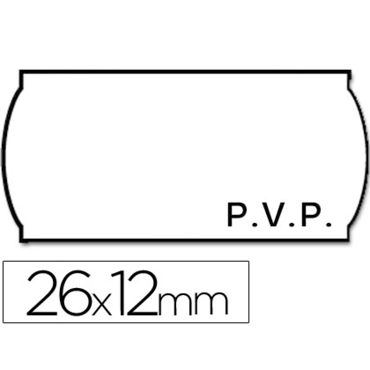 Thumbnail-Rolo de etiquetas adesivas meto onduladas 26 x 12 mm pvp rolo 1500