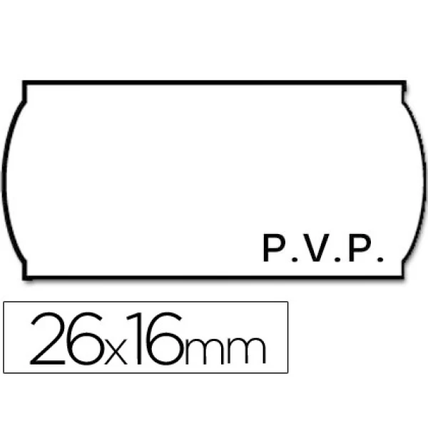 Thumbnail-Rolo de etiquetas adesivas meto onduladas 26 x 16 mm pvp rolo 1200