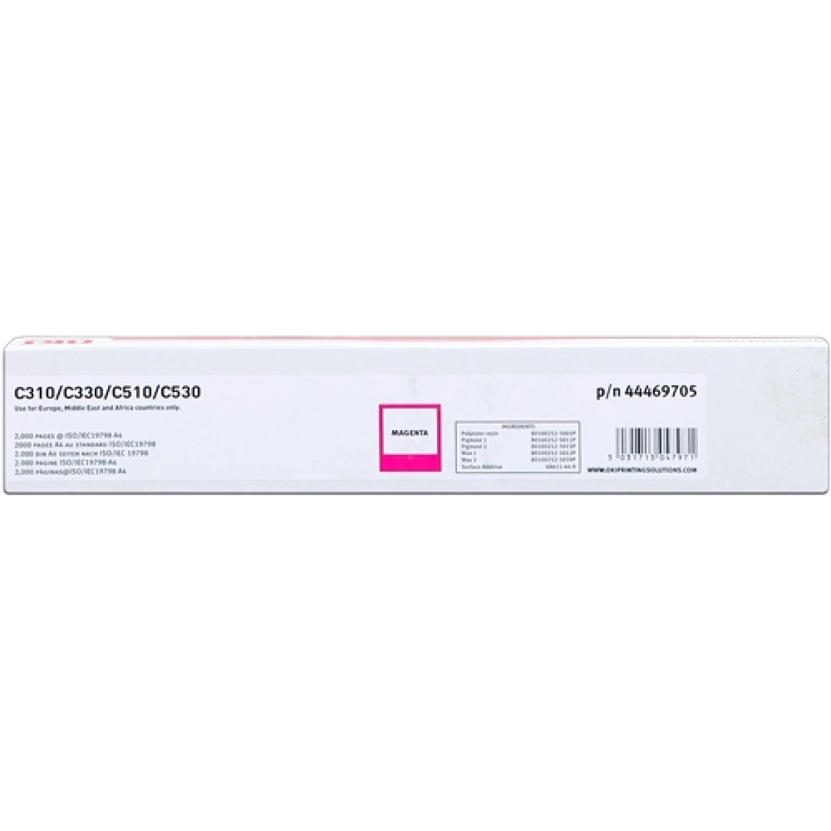 Thumbnail-Cartucho de Toner Original Magenta OKI C310/C510/MC351/MC361 – 44469705