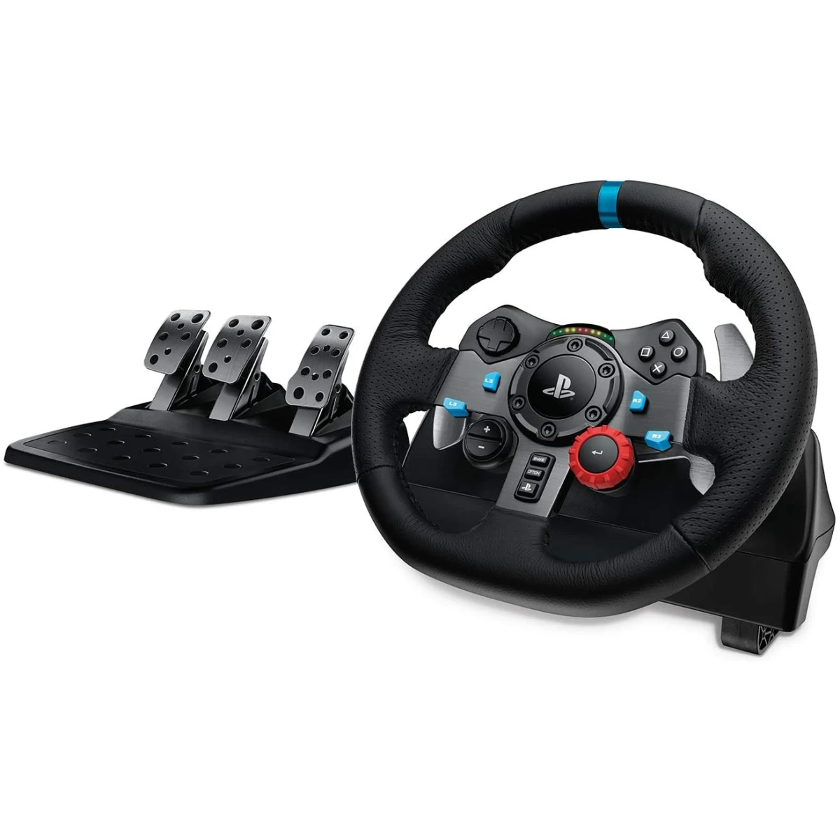 Thumbnail-Logitech G29 Driving Force Jogo de Volantes e Pedais Compatível com PS3, PS4, PS5 e PC – Rotação 900º – Efeito Force Feedback – Freio Não Linear – Volante Alumínio, Couro e Aço – Pedais Ajustáveis – Adaptável a Mesa e Suporte