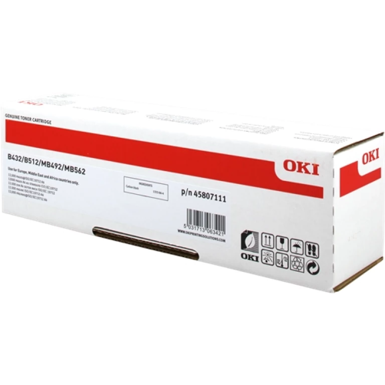 Thumbnail-Cartucho de toner original preto OKI B432/B512/MB492/MB562 – 45807111