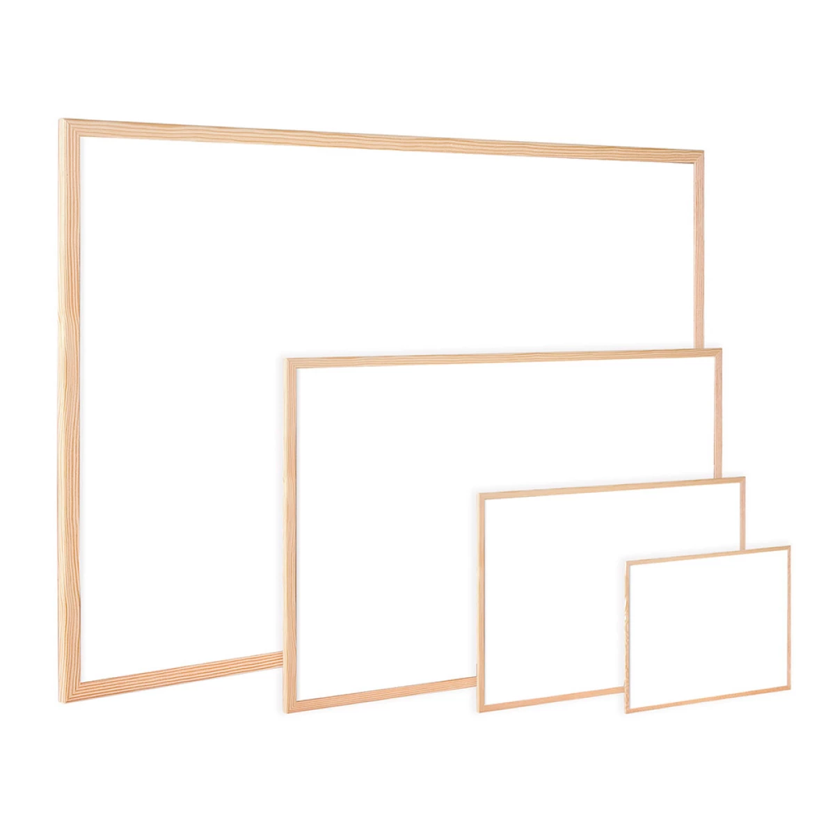 Galery – Quadro branco q-connect laminado caixilho de madeira 100×150 cm0