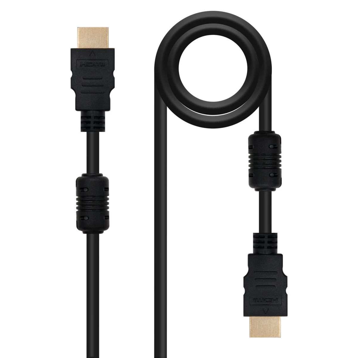 Thumbnail-Cabo Nanocabo HDMI v1.4 com Ferrite Macho para HDMI v1.4 com Ferrite Macho 10m – Alta Velocidade – Cor Preto
