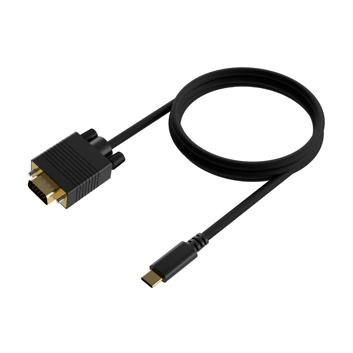 Galery – AISENS A109-0692 adaptador de cabo de vídeo 0,8 m USB Type-C VGA (D-Sub) Preto0