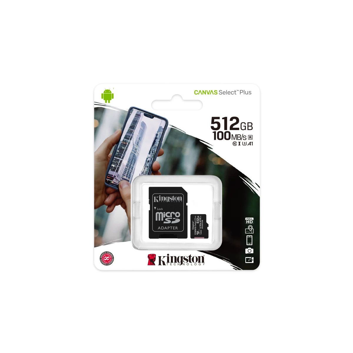 Galery – Kingston Technology Canvas Select Plus 512 GB SDXC UHS-I Classe 100