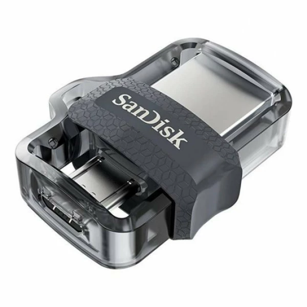 Thumbnail-Sandisk Ultra Dual Drive m3.0 Memory USB 3.0 e Micro USB 128GB – Até 150MB/s Leitura – Cor Transparente/Preto (Pendrive)