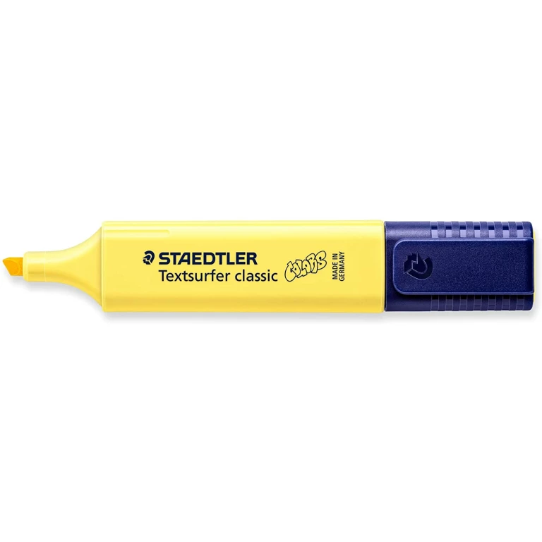 Thumbnail-Staedtler Textsurfer Classic 364 Pastel Fluorescente Marcador – Ponta chanfrada – Traço entre 1 – 5mm – Tinta à base de água – Amarelo Girassol