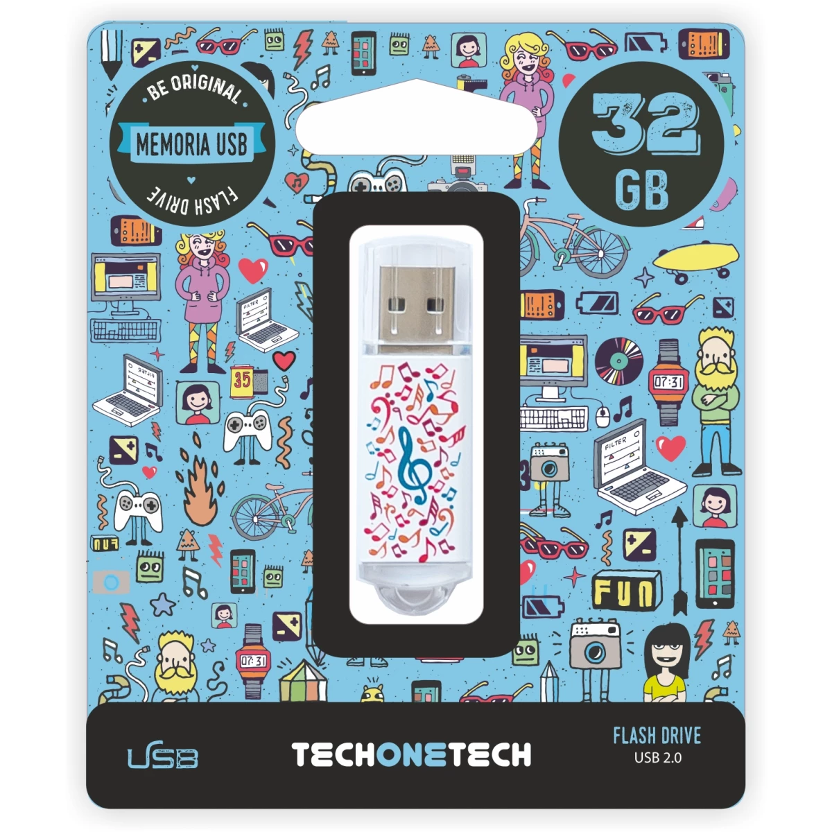 Thumbnail-TechOneTech Music Dream Memoria USB 2.0 32GB (Pendrive)