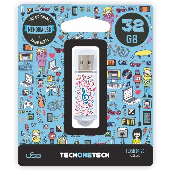 Thumbnail-TechOneTech Music Dream Memoria USB 2.0 32GB (Pendrive)