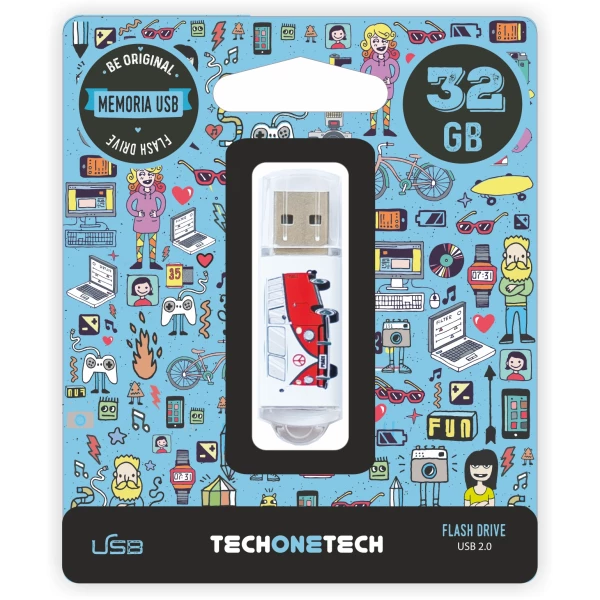 Thumbnail-TechOneTech Camper Van Memoria USB 2.0 32GB (Pendrive)