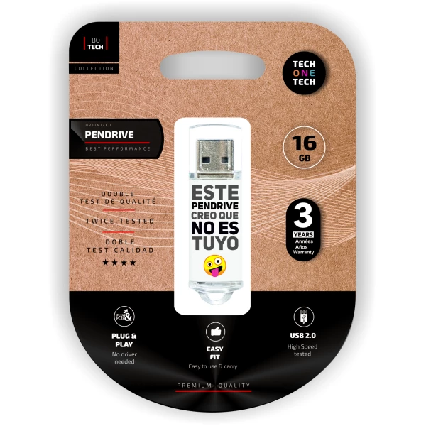 Thumbnail-Pen drive techonetech flash drive 16 gb 2.0 no es tuyo