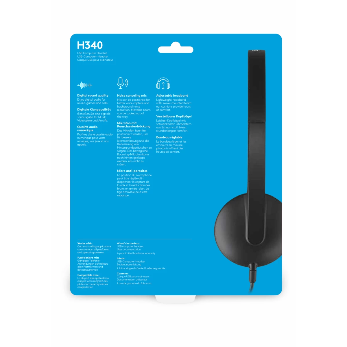 Galery – Logitech H340 Auscultadores Com fios Fita de cabeça Escritório/Call center USB Type-A Preto0