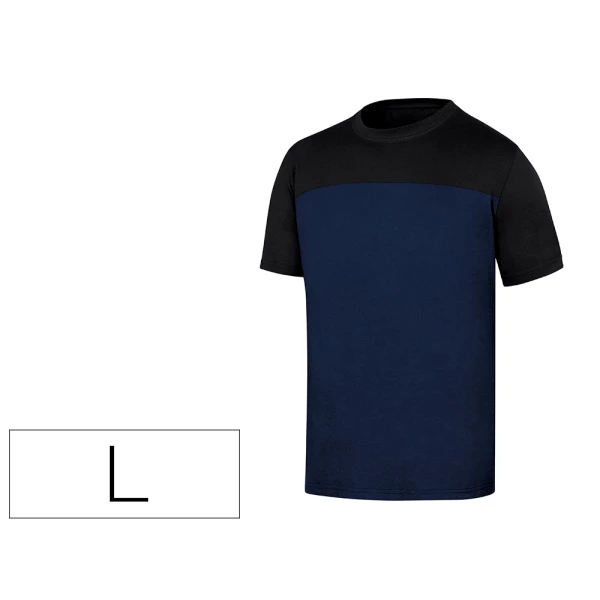 Thumbnail-T-shirt de algodao deltaplus cor azul tamanho l