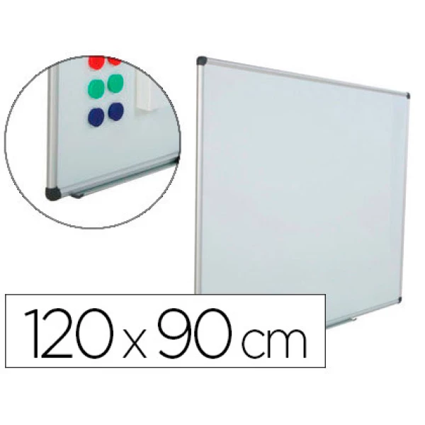 Thumbnail-Quadro branco rocada aco vitrificado magnetico moldura aluminio e cantos pvc 120×90 cm inclui bandeja para marcador