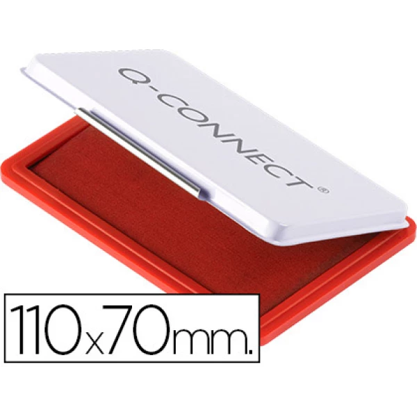 Thumbnail-Almofada para carimbo q-connect 110×70 mm vermelho