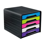 Galery – Blocos classificadores de secretaria cep 5 gavetas preto/multicolor flashy 360x288x270 mm0