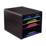 Galery – Blocos classificadores de secretaria cep 5 gavetas mistos preto/multicolor 360x288x270 mm0