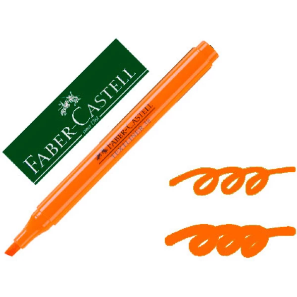 Thumbnail-Marcador faber fluorescente textliner 38 laranja – 10 unidades