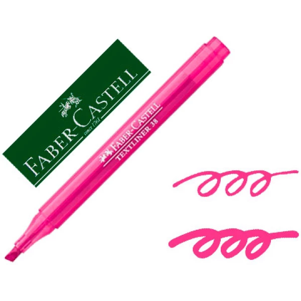 Thumbnail-Marcador faber fluorescente textliner 38 rosa – 10 unidades