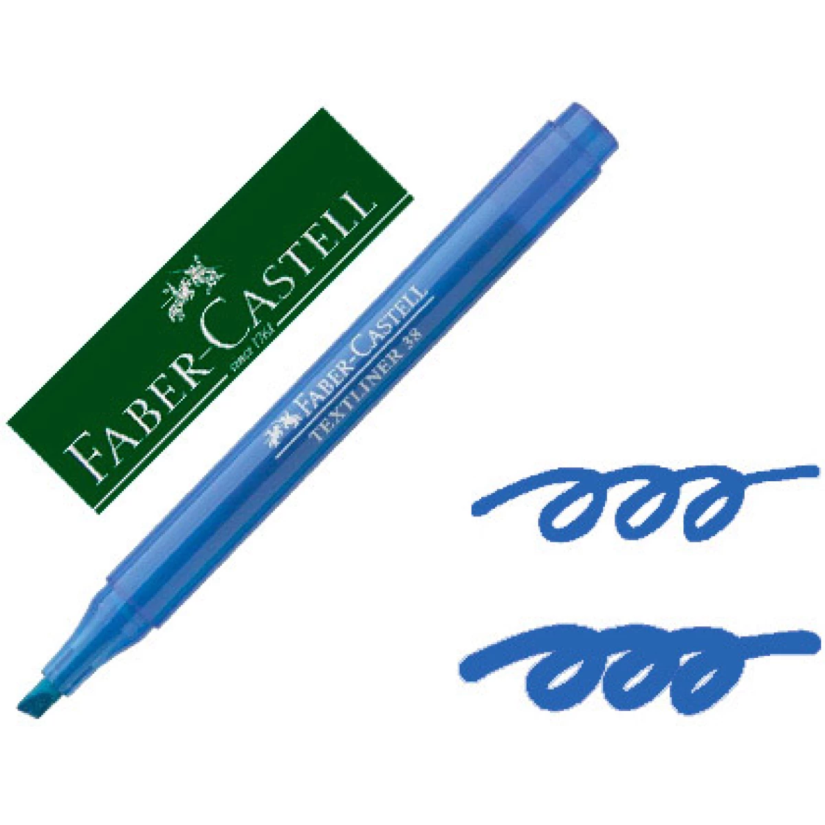 Thumbnail-Marcador faber fluorescente textliner 38 azul – 10 unidades