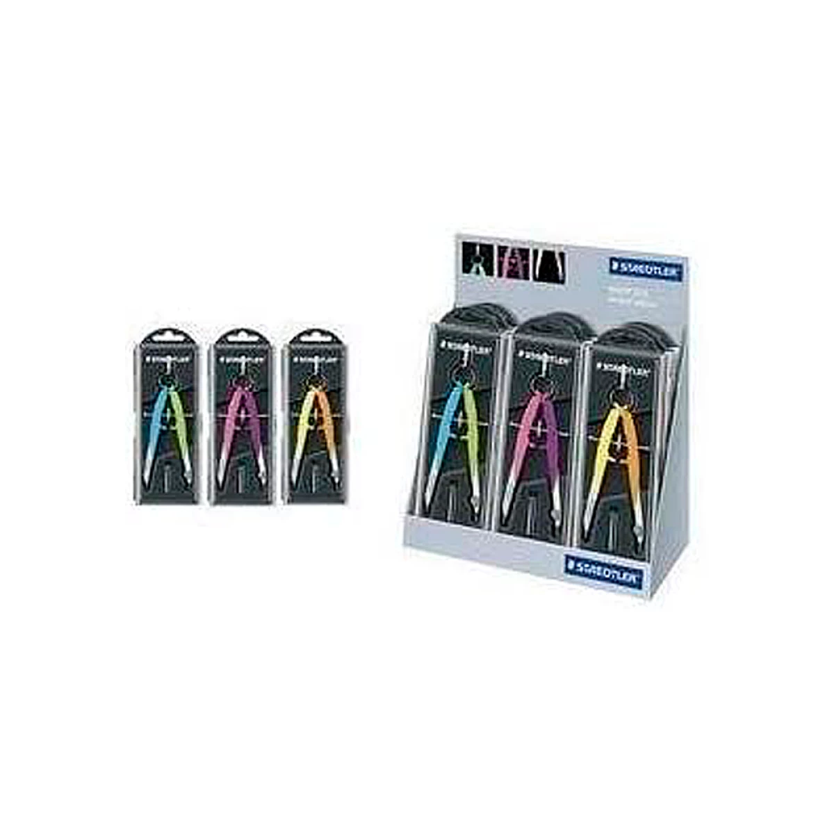 Galery – Compasso staedtler micrometrico 556 cor neon expositor de secretaria de 9 unidades sortidas0