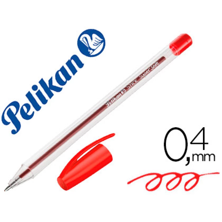 Thumbnail-Esferografica pelikan stick super soft vermelho