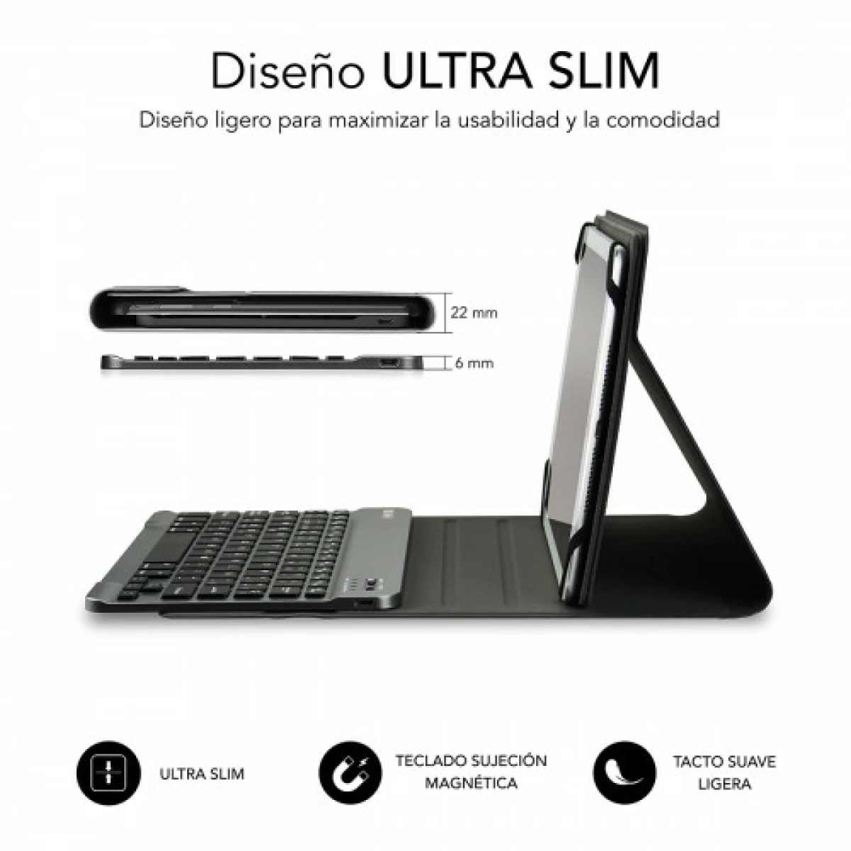 Galery – Estojo SUBBLIM com Teclado KEYTAB PRO BLUETOOTH 10,1″ Preto0