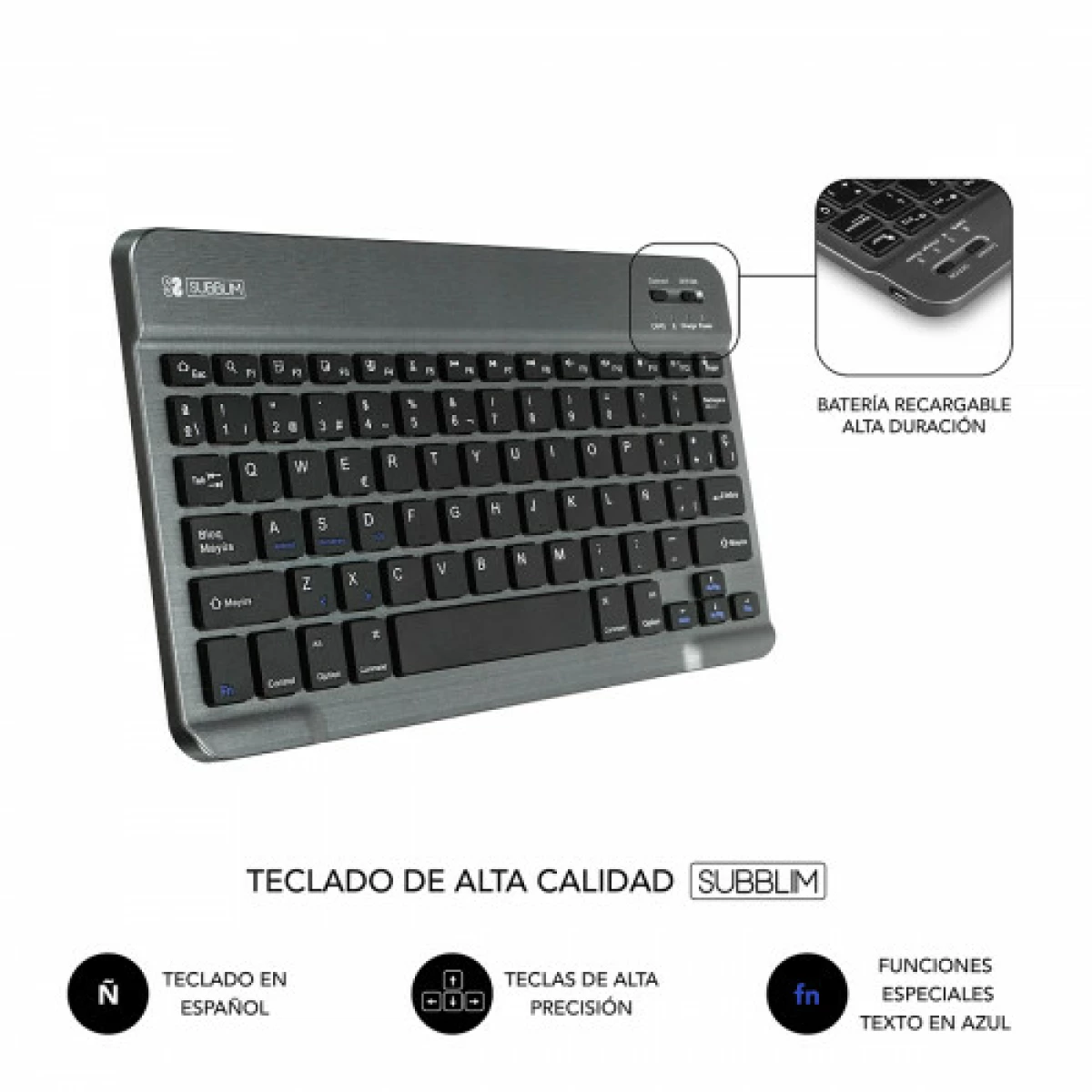 Galery – Estojo SUBBLIM com Teclado KEYTAB PRO BLUETOOTH 10,1″ Preto0