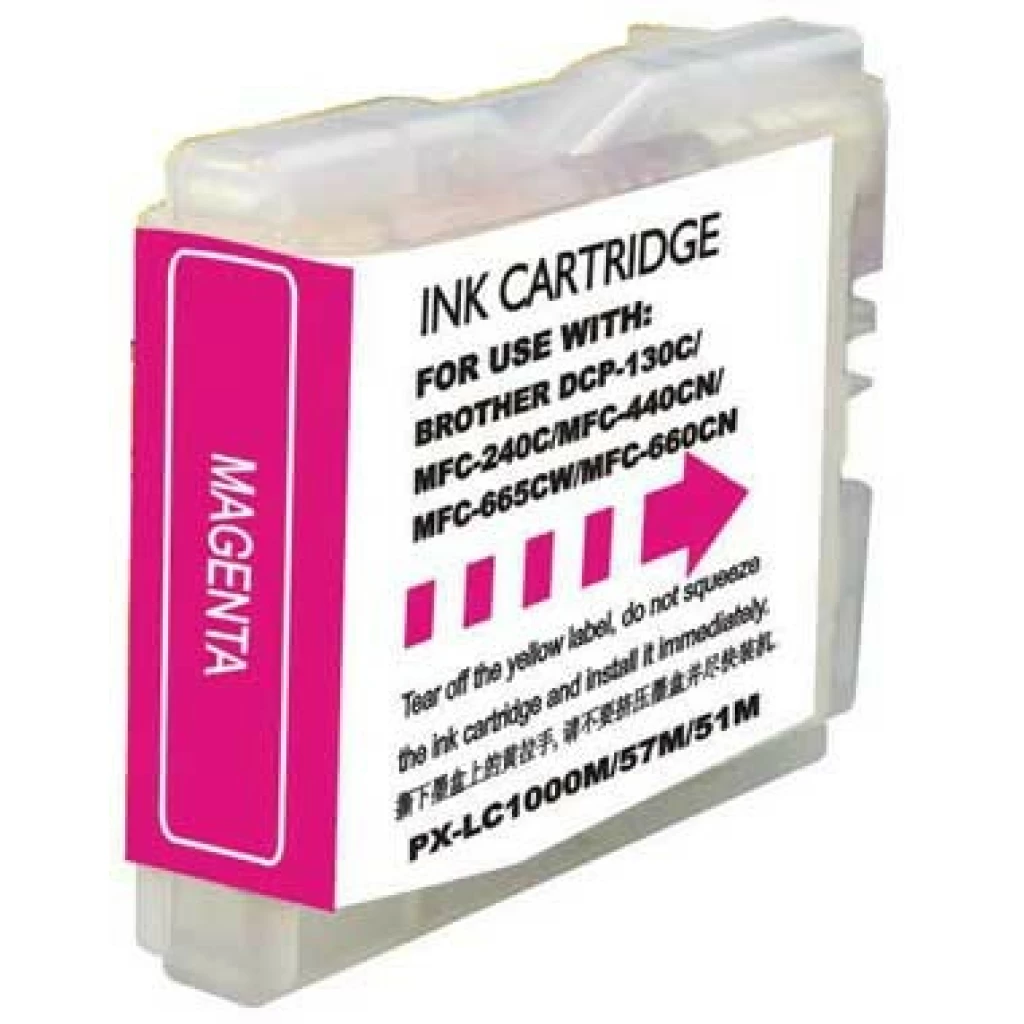 Thumbnail-Cartucho de tinta genérico magenta Brother LC1000XL/LC970XL – substitui LC1000M/LC970M