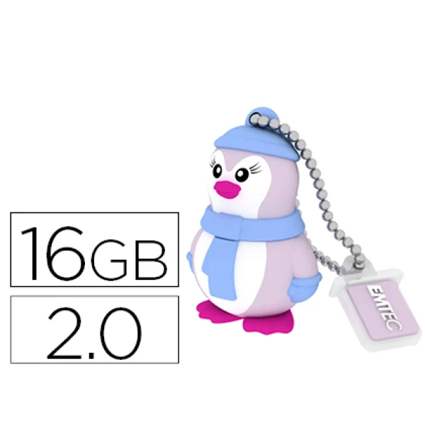 Thumbnail-Pen drive usb emtec flash 16 gb 2.0 pinguim