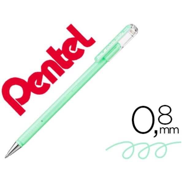 Thumbnail-Roller pentel k108 verde pastel 0,8 mm – 12 unidades