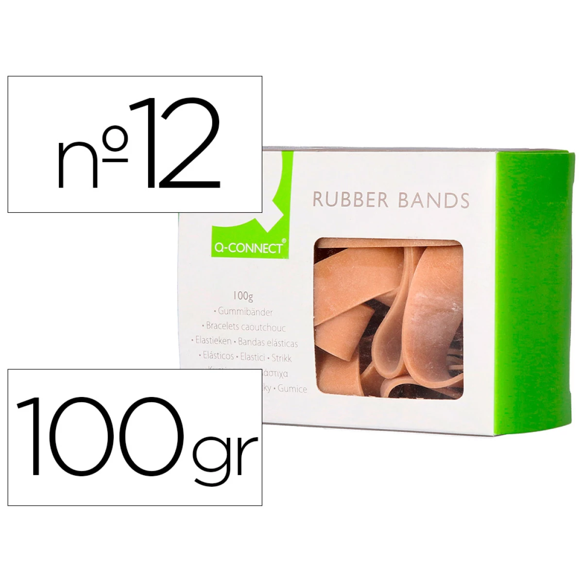 Thumbnail-Elasticos q-connect 100 gr 120×10 mm numero 12