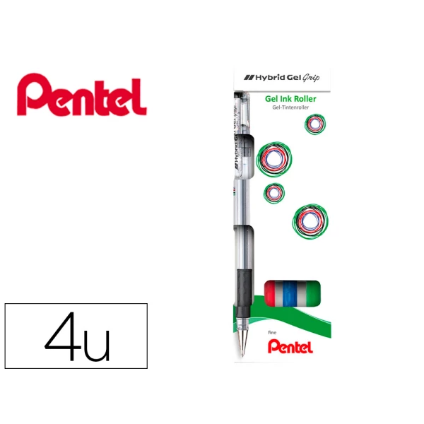 Thumbnail-Roller pentel k116 gel grip emblister com 4 unidades