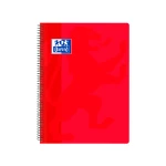 Galery – Caderno espiral oxford school classic capa polipropileno folio 80 folhas quadricula 4 mm com margem vermelho0