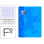 Thumbnail-Caderno espiral oxford school classic capa polipropileno folio 80 folhas quadricula 4 mm com margem azul turquesa