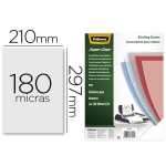 Thumbnail-Capa de encadernacao fellowes pvc din a4 transparente cristal 180 microns pack de 100 unidades