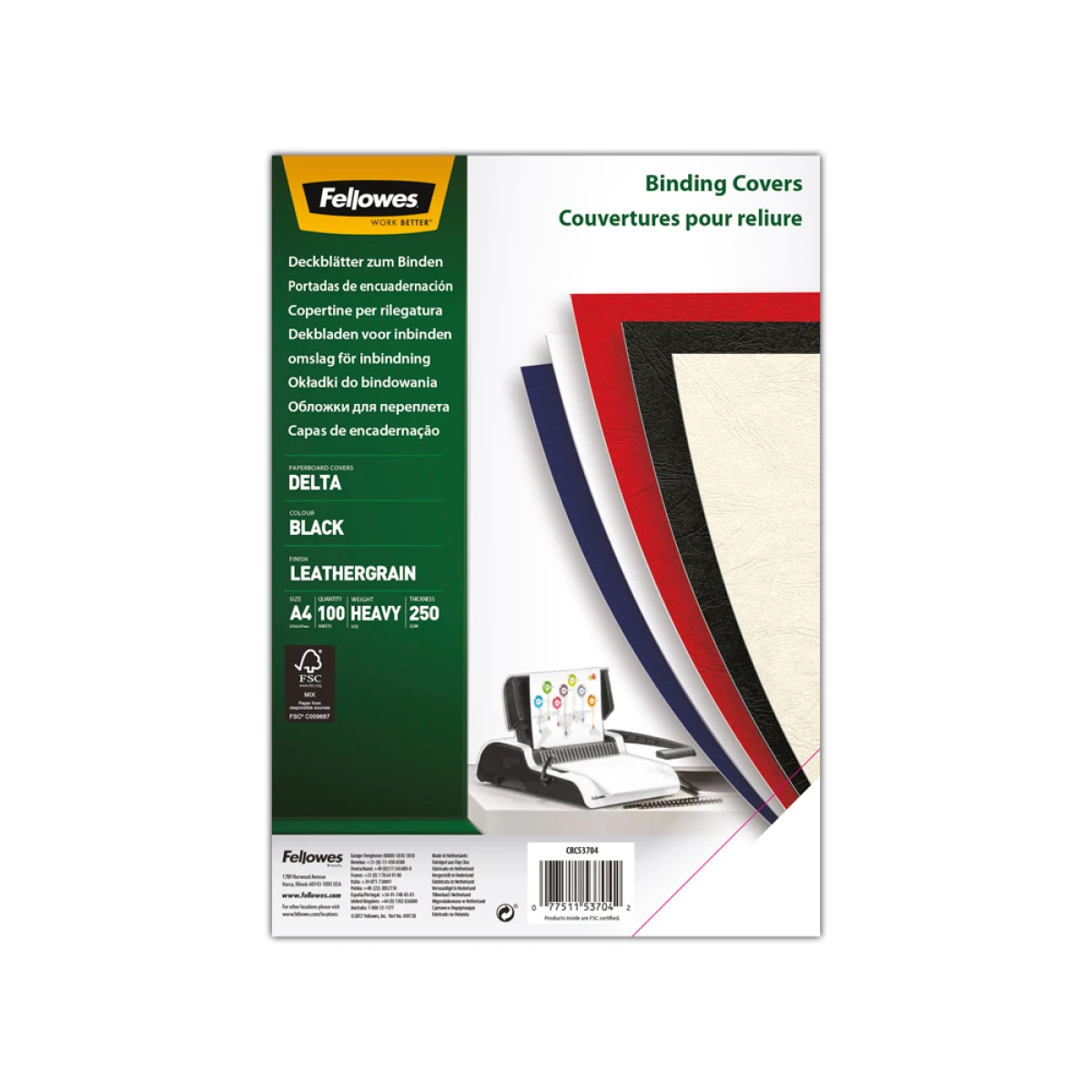 Galery – Capa de encadernacao fellowes cartao din a4 brilho vermelha chromolux 250 gr pack de 100 unidades0