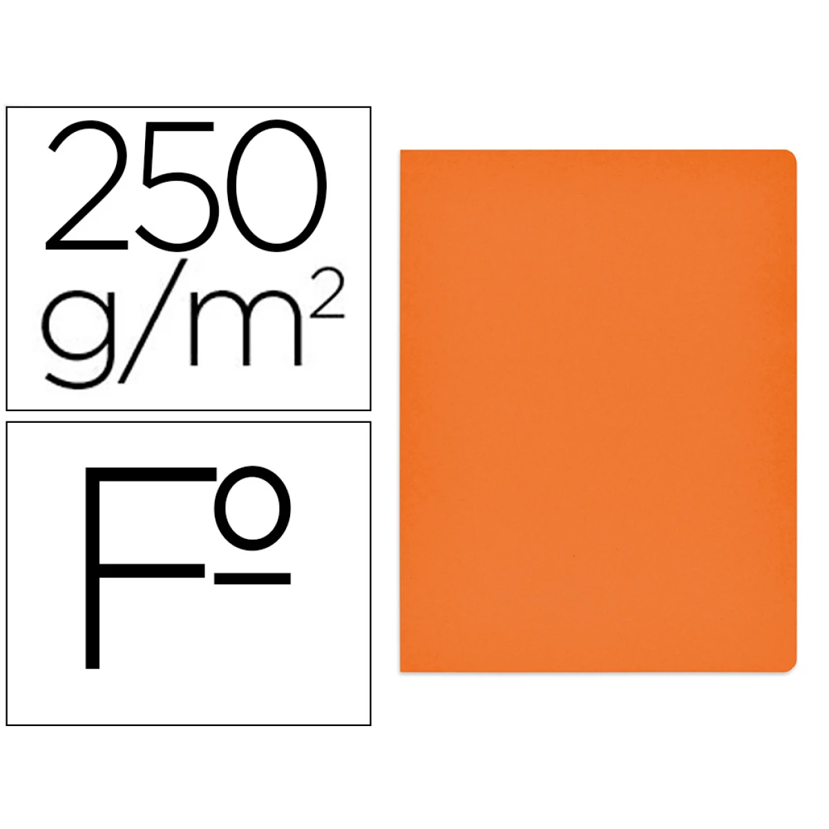 Thumbnail-Classificador de cartolina gio simple intenso folio laranja 250g/m2 – 50 unidades