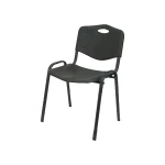 Galery – Cadeira q-connect robledo confidente estrutura em metal preta com encosto pvc ergonomica preta 81x48x42 cm0