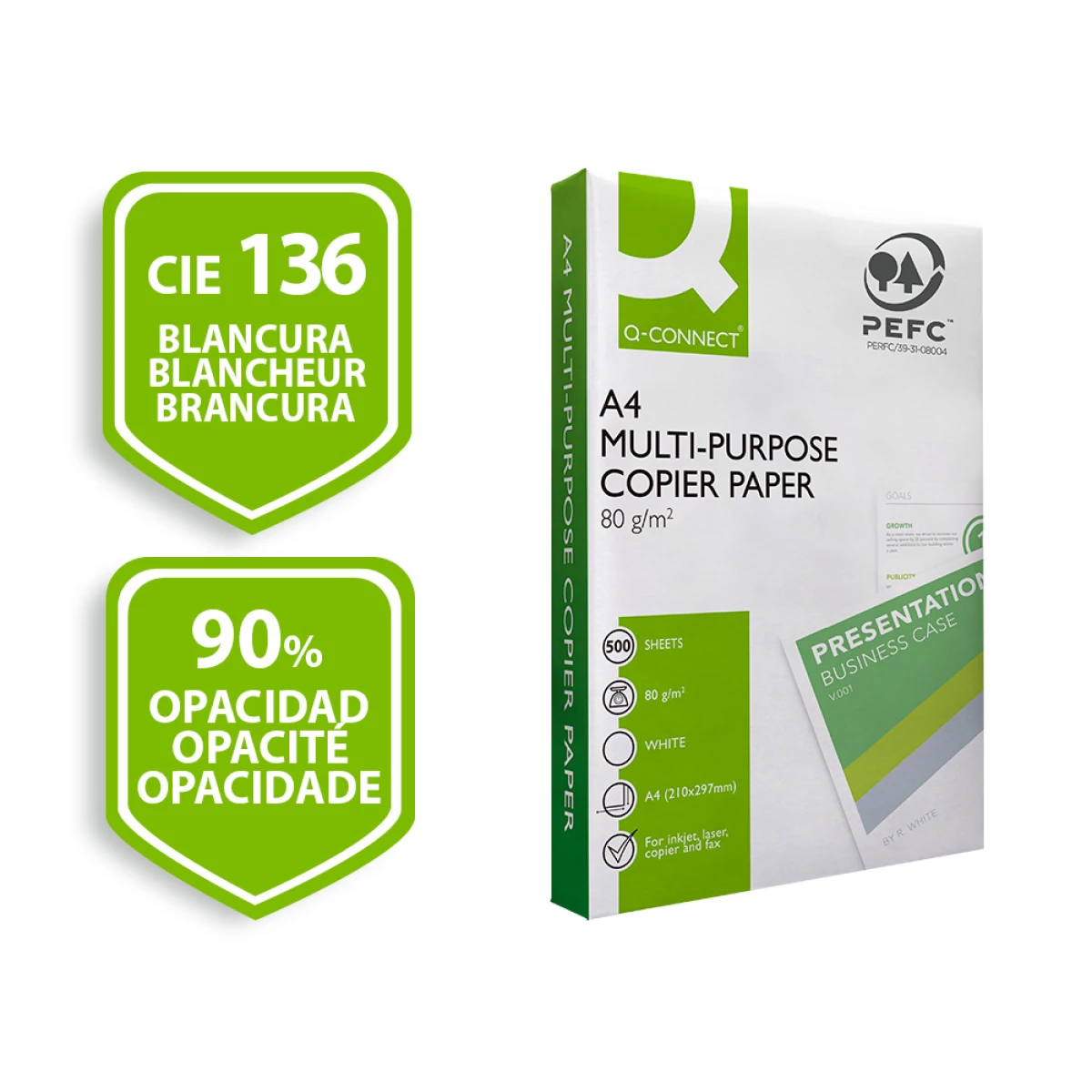 Galery – Papel fotocopia q-connect economy din a4 80 gr embalagem 500 folhas0