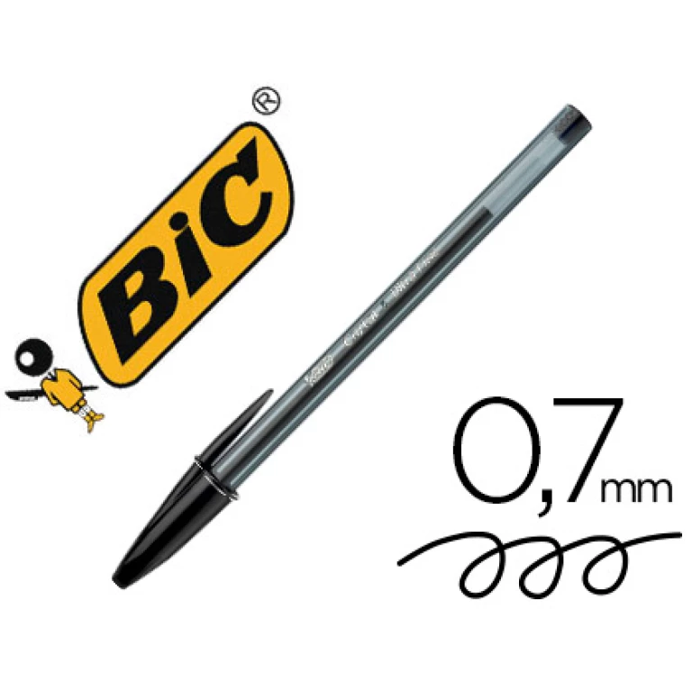 Thumbnail-Esferografica bic cristal ultrafine ponta forma agulha 0,7 mm preta – 20 unidades