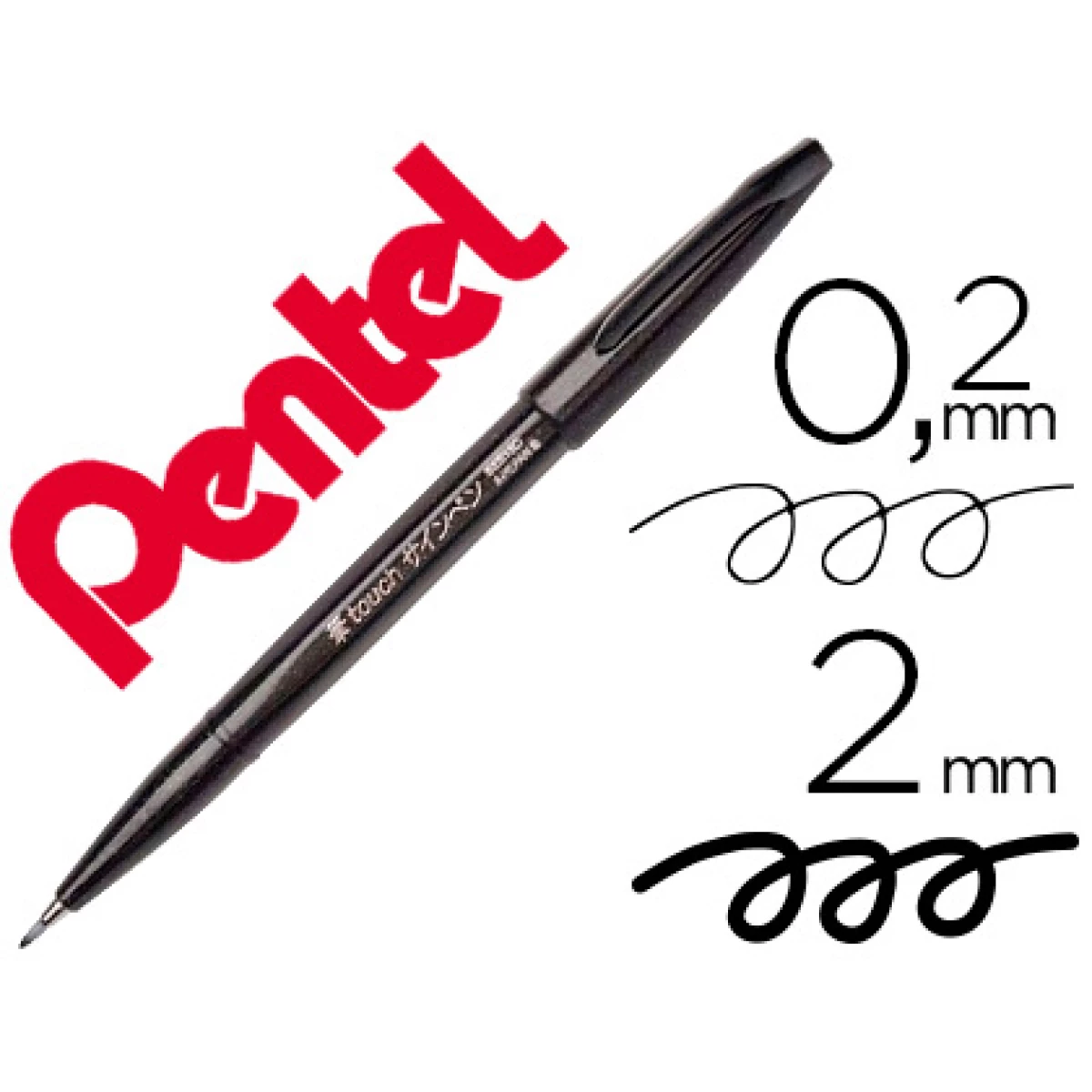 Thumbnail-Marcador pentel brush sign pen cor preto – 10 unidades