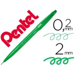 Thumbnail-Marcador pentel brush sign pen cor verde – 10 unidades