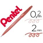 Thumbnail-Marcador pentel brush sign pen cor castanho – 10 unidades